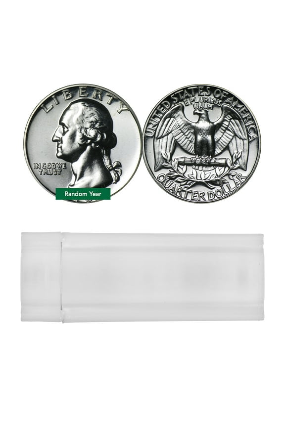 90% Silver Washington Quarters - 40-Coin Roll Proof