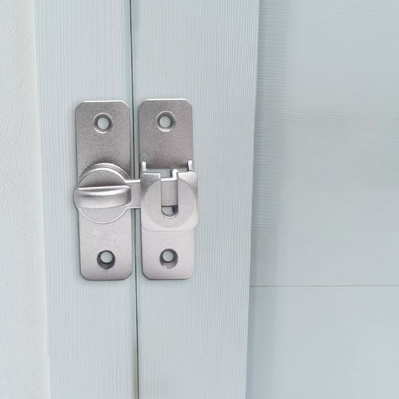 ‌90° Sliding Door Lock Pin – Heavy-Duty Aluminum Alloy Buckle Lock for Doors & Cabinets, Rust-Proof & Easy Install (Silver) – Home, RV & Pet Door Use‌