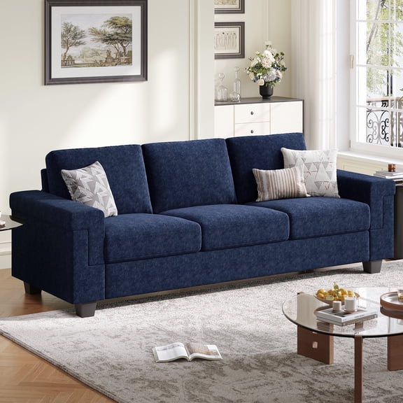 90" Sofa Couch, Modern Upholstered Sofa 3 Seater Sofa For Living Room Apartment Office