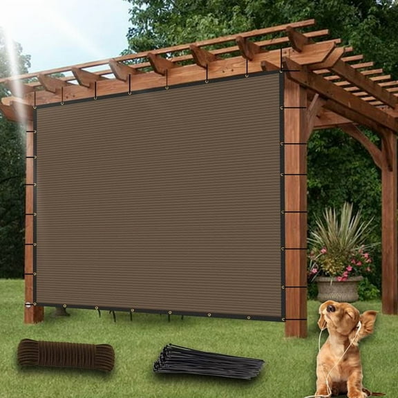90% Sun Shade Cloth 10 x 12 FT Pergola Shade Cover Canopy with Grommets, Sun Screen Fabric Tarp for Patio, Outdoor, Garden, Backyard, Driveway, Deck, Porch
