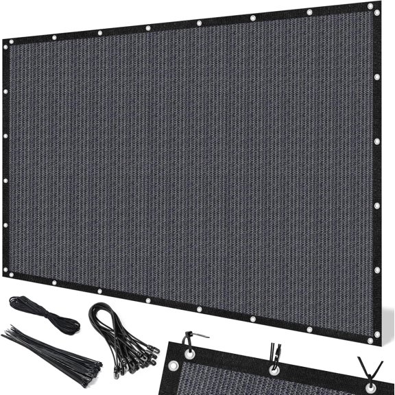 90% Sun Shade Cloth, 12 x 20 FT Pergola Shade Cover Canopy with Grommets, Sun Screen Fabric Tarp for Patio, Outdoor, Garden, Backyard, Blue Grey