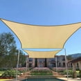 thumbnail image 1 of 90% Sun Shade Cloth - 2x2m/6.56x6.56ft Beige Outdoor Privacy Screen with Reinforced Grommets for Patio, Garden, Pergola - UV Blocking HDPE Mesh Fabric, 1 of 7