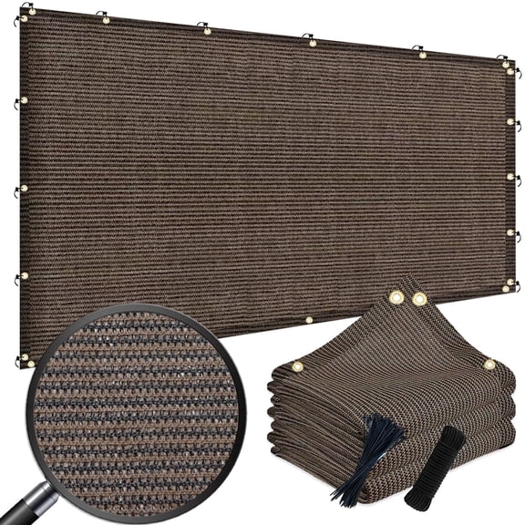 90% Sun Shade Cloth, 8' x 10' Pergola Shade Cover for Patio, Outdoor, Garden, Backyard, Mocha