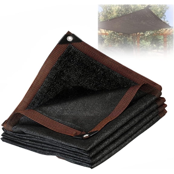 10x20 FT Sun Shade Cloth,Mesh Tarp with Grommets for Plant Cover,80% Patio Canopy Garden Pergola Greenhouse Car Barn Kennel,Black