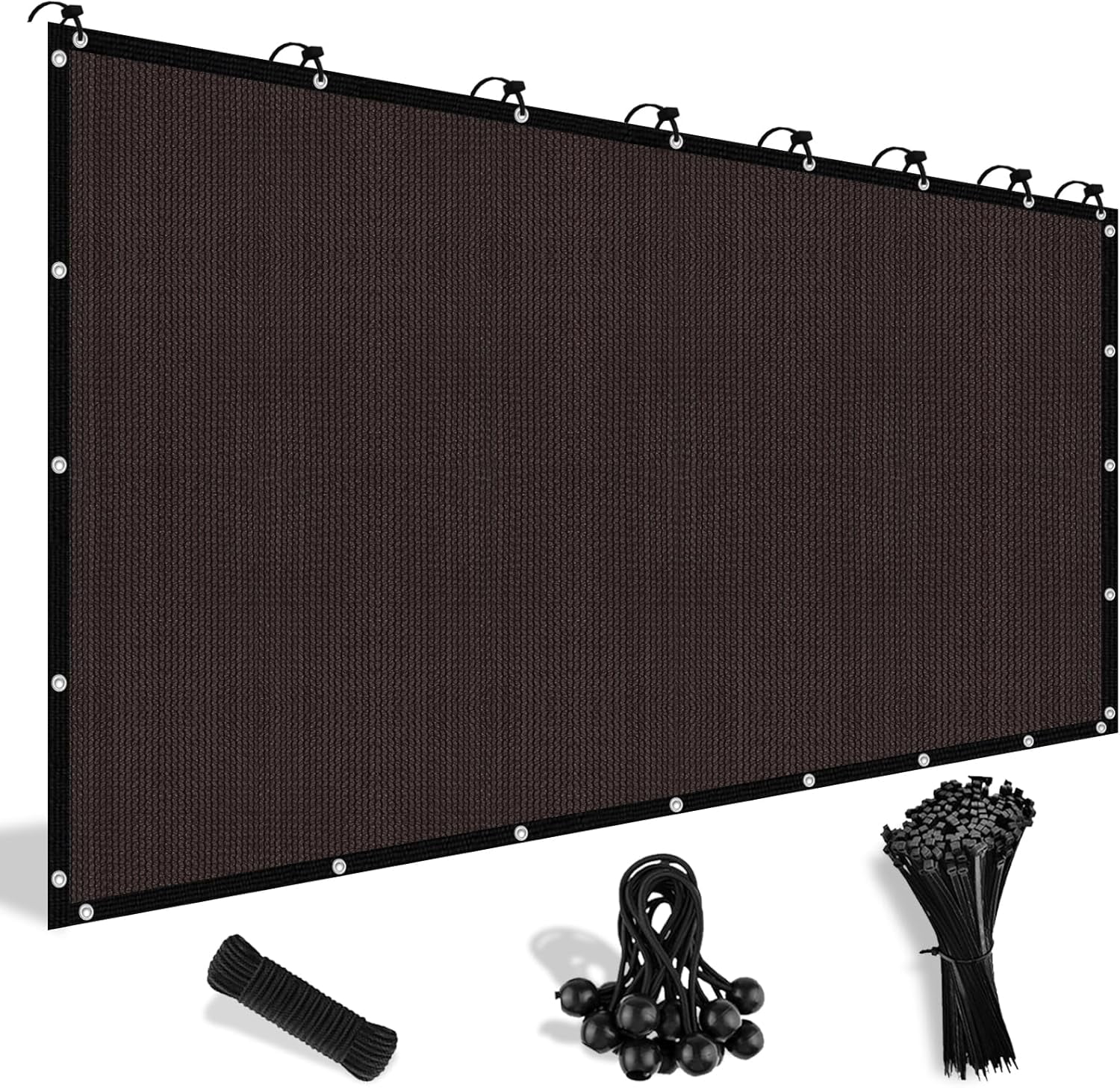 90 Sun Shade Cloth with Grommets, 8' X 8' Pergola Shade Cover Canopy