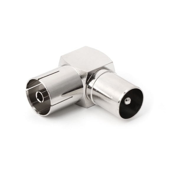 90 TV Aerial Cable Adapter RF Coaxial F Female to TV Male Plug to Female Socket