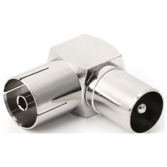 90 TV Aerial Cable Adapter RF Coaxial F Female to TV Male Plug to Female Socket