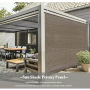 90% UV Block Sun Shade Privacy Panel with Grommets on 4 Sides for Patio, Awning, Window, Pergola or Gazebo