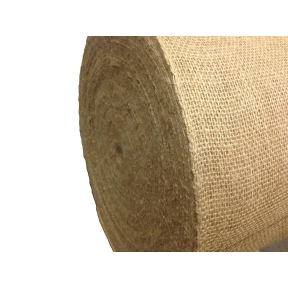 90" Wide 100% Natural Jute Upholstery Burlap Seamless with Double Folds