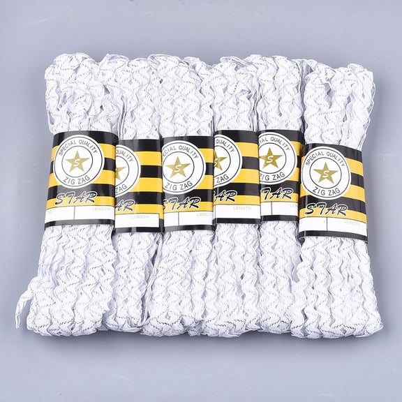 90 Yards 0.3 inch Black Golden Ric Rac Trim Ribbon Wave Trim Sparkle Rick Rack Sewing Bending Fringe Polyester Fabric Lace Ribbon