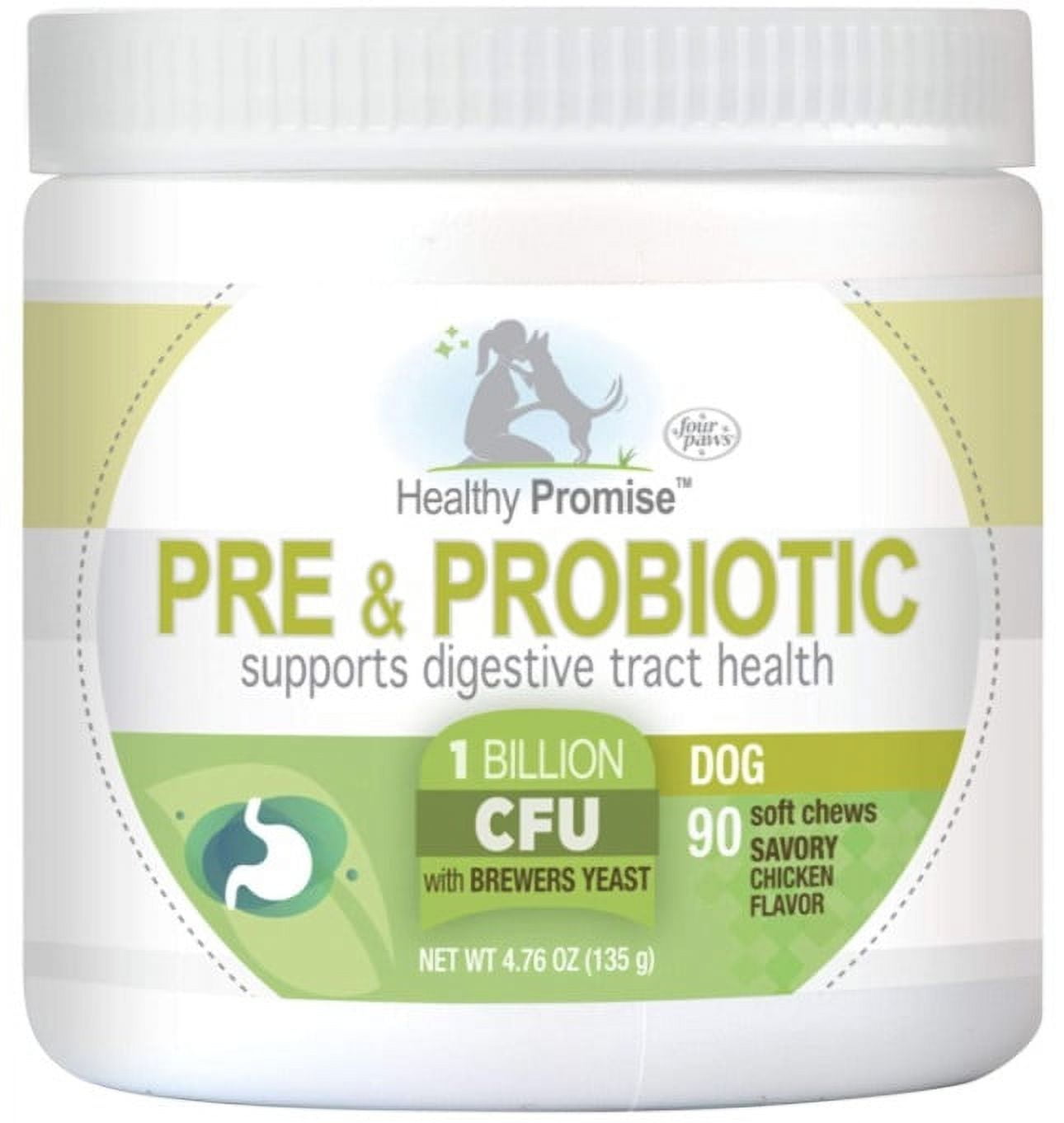 90 count Four Paws Healthy Promise Pre and Probiotic Supplement for Dogs
