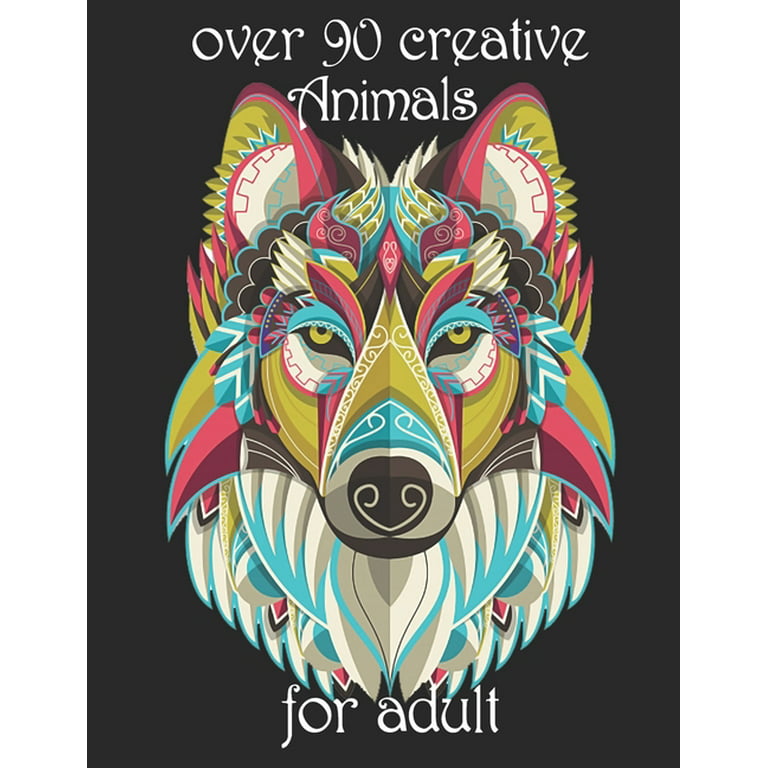 Learning from Animals: 150 Animal Coloring Book for Adults