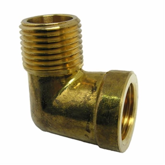 90 deg 0.5 in. Male Iron Pipe x 0.5 in. Female Pipe Thread Brass Street Elbow