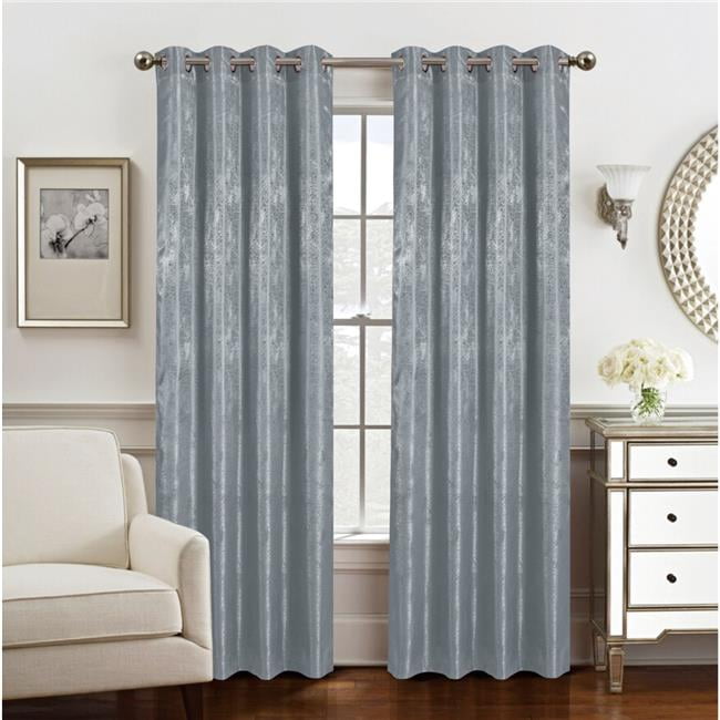 Charcoal Blackout Polyester Grommet Window Panel - 54" x 90"