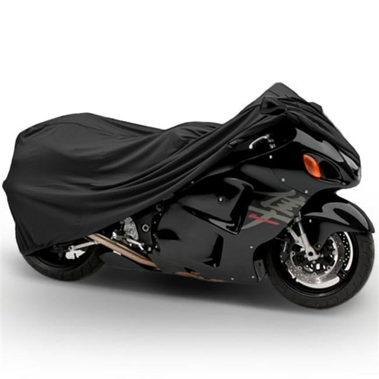 90 in. Superior Travel Dust Motorcycle Sport Bike Cover, Black