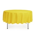 thumbnail image 1 of 90 inch Round Polyester Tablecloth Canary Yellow, 1 of 2
