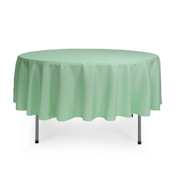90 inch Round Polyester Tablecloth Mint Green