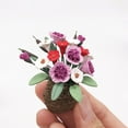 thumbnail image 1 of up to 90% off karymi 1/12 Scale Doll House Miniature Artificial Green Flower in Pot Resin Decor Accessory for Doll House Scene 4.5x4.5x7cm Funny Christmas Gifts up to 90% off Summer Savings, 1 of 6