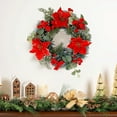thumbnail image 1 of up to 90% off karymi Christmas Wreath Indoor and Outdoor Christmas Decoration Winter Wreath Christmas Flower and Golden Ball Christmas Wreath Christmas Decoration Pines Cones Birthday Gifts, 1 of 6