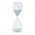 thumbnail image 1 of 90 minute sand timer on carerra gray marble base, light blue sand., 1 of 1