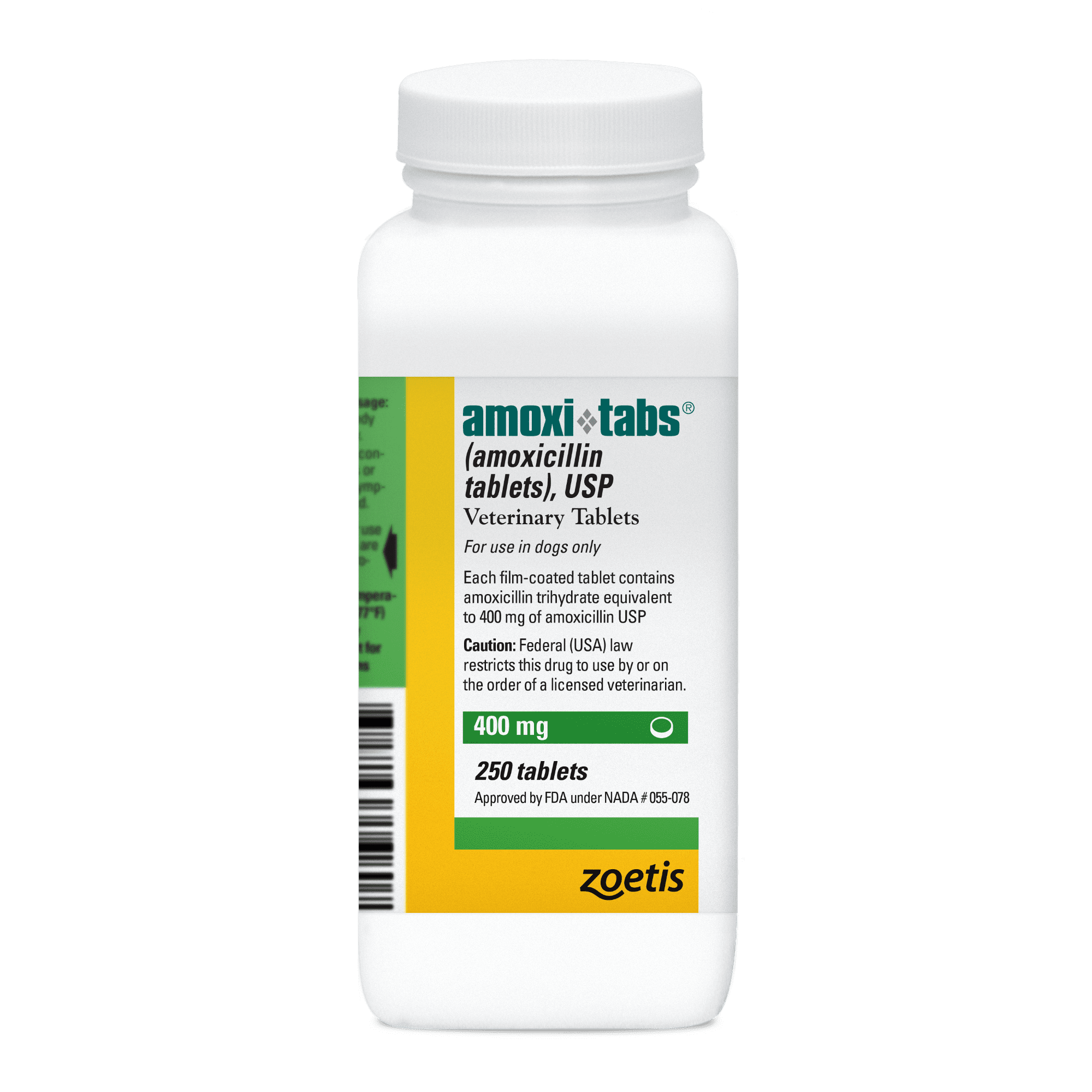 Amoxi-Tabs (Amoxicillin Tablets) for Dogs & Cats, 400 mg, Antibiotic Treatment