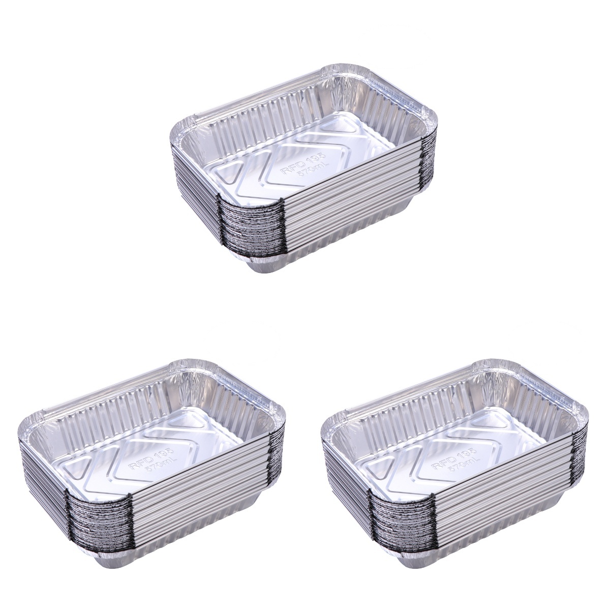 90 pcs 570ml Disposable BBQ Drip Pan Tray Aluminum Foil Tin Liners for