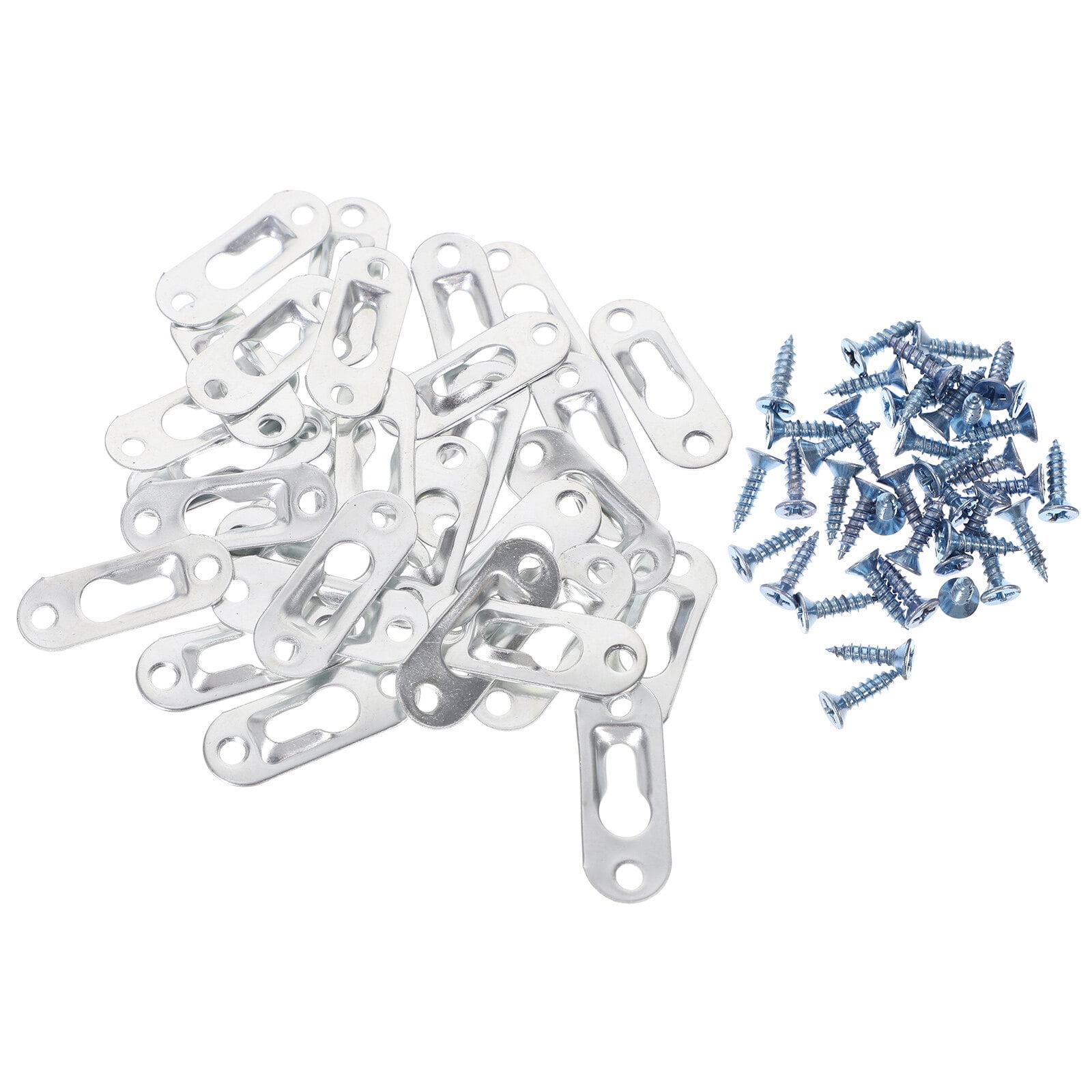 90 pcs Metal Keyhole Hangers Picture Frame Fixing Hooks Keyhole Hanging Plate Mirror Picture