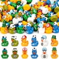 thumbnail image 1 of 90 pcs Mini Resin Football Duck Figurines, Multicolor Tiny Plastic Soccer Duck Figures for Garden Dollhouse Micro Landscape Craft Ornament Decoration, 1 of 7