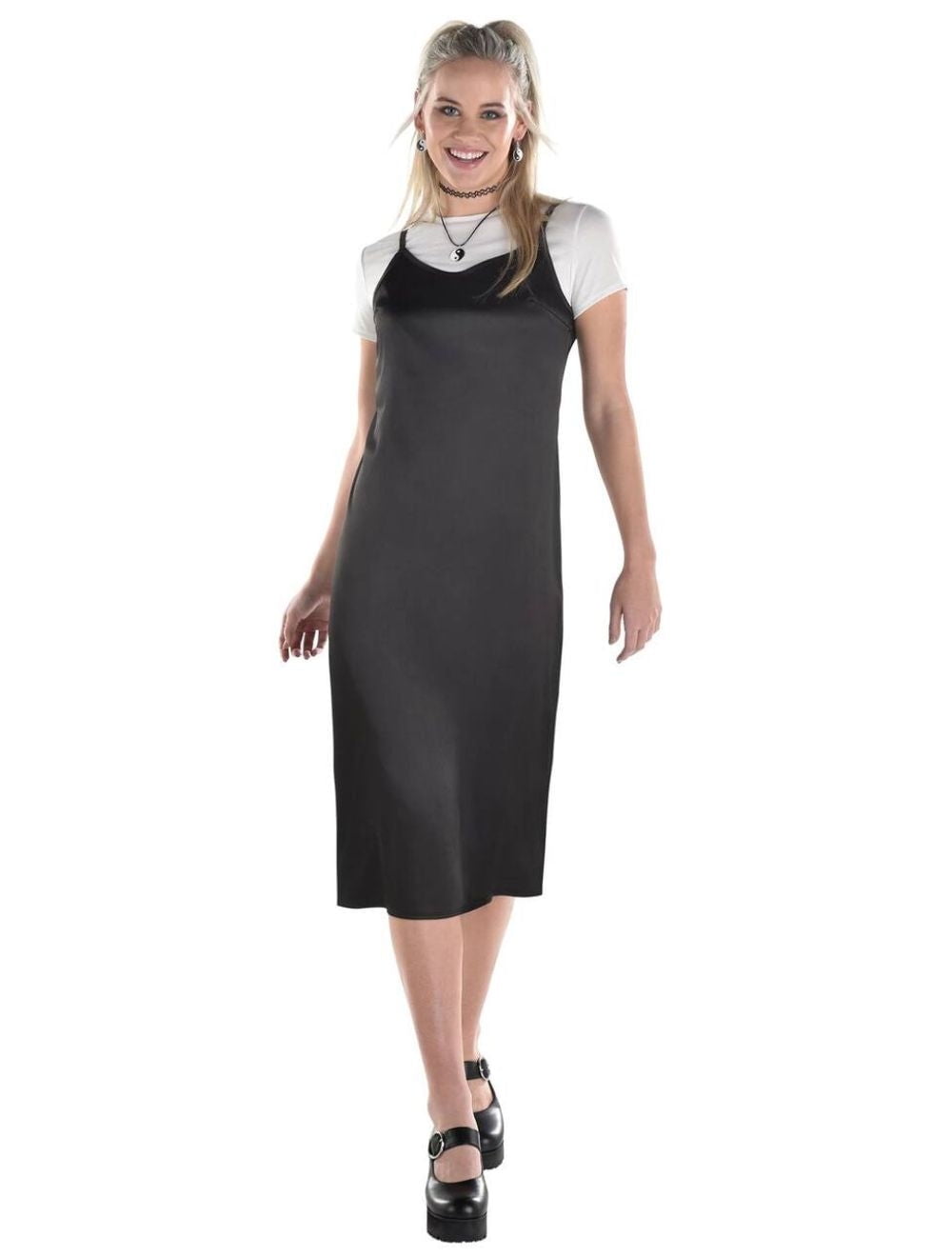 90s dress with shirt underneath 90s Shirt under Dress