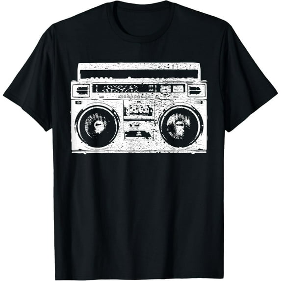90's Hip Hop Radio Ghetto Blaster Vintage T-Shirt
