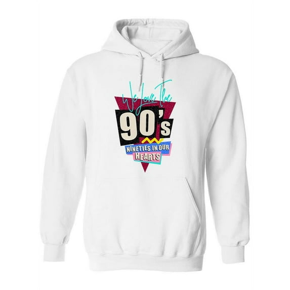 90's In Our Hearts Hoodie Women -Image by Shutterstock, Female 3X-Large