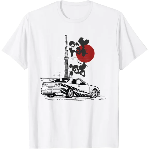 90's Japan Legend R34 Skyline Drift King Car Enthusiast T-Shirt, Unisex T-Shirt