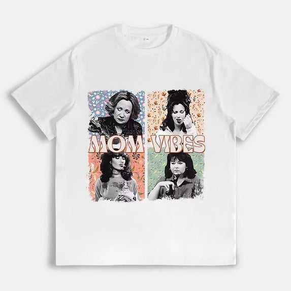 90's Mom Vibes Pattern Womens T Shirts Funny Graphic Tees Short Sleeve Casual Tops White,3XL