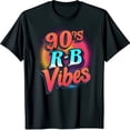thumbnail image 1 of 90 s R&B Vibes Black T-Shirt Colorful Painted Retro Design, 1 of 5