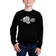thumbnail image 1 of 90's Rappers - Boy's Word Art Crewneck Sweatshirt, 1 of 3