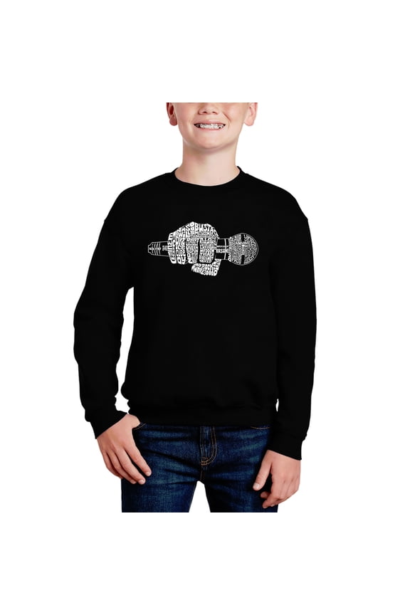 90's Rappers - Boy's Word Art Crewneck Sweatshirt