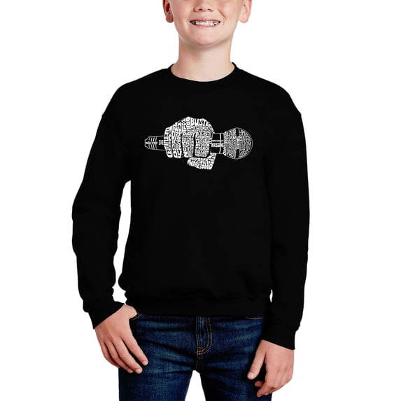 90's Rappers - Boy's Word Art Crewneck Sweatshirt