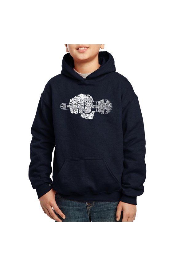 90's Rappers - Boy's Word Art Hooded Sweatshirt