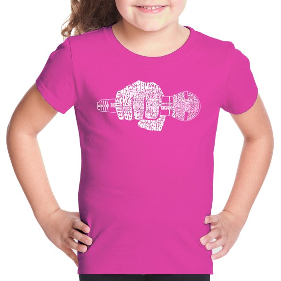 90's Rappers - Girl's Word Art T-Shirt