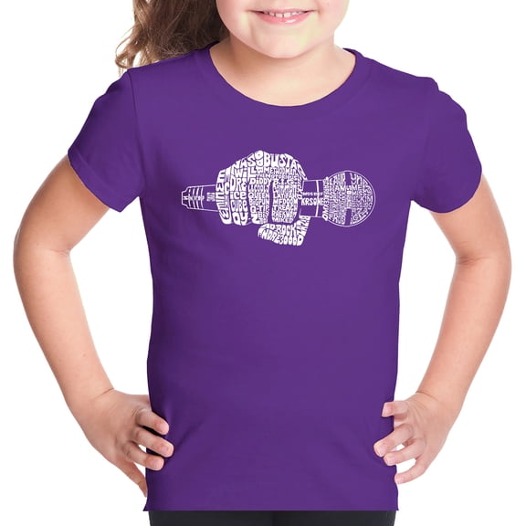 90's Rappers - Girl's Word Art T-Shirt