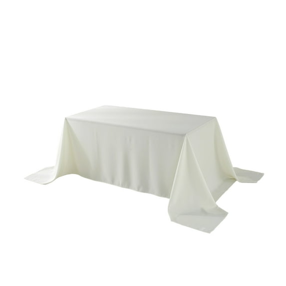 90"x 132" Rectangle Polyester Tablecloth Ivory- 1pc. for Home décor, Weddings, Party events, or Restaurants.