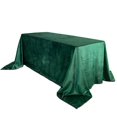 thumbnail image 1 of Your Chair Covers - 90 x 156 Inch Rectangular Velvet Tablecloth Emerald Green, 1 of 5