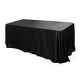 thumbnail image 1 of 90 x 156 inch Rectangular Satin Tablecloth Wedding Party Catering Shiny", (Color: Black), 1 of 2