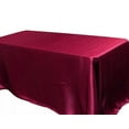 thumbnail image 1 of 90 x 156 inch Rectangular Satin Tablecloth Wedding Party Catering Shiny", (Color: Burgundy), 1 of 2