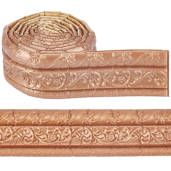 90 x 3.15 Inch Wall Edging Molding Wallpaper Border Peel and Stick Self Adhesive Foam Trim 3D Sticky Decorative