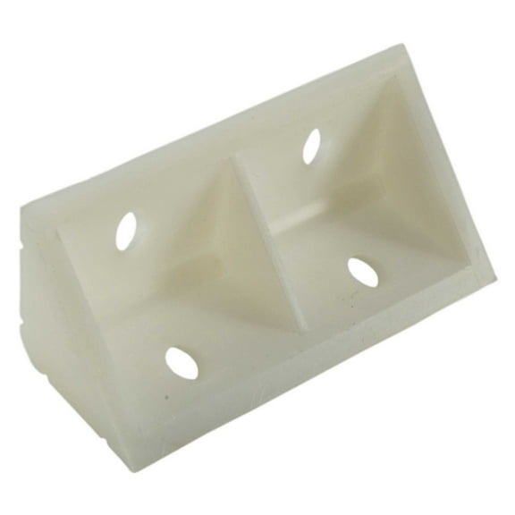90?? x 3/4" x 2" White Plastic Mounting Brackets (4 pcs.)