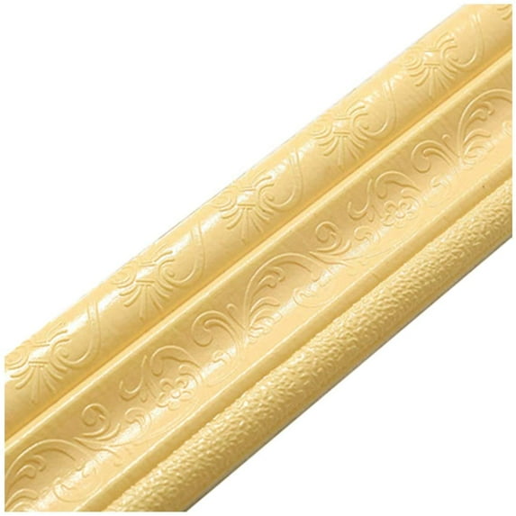 90"x 3" Self Adhesive Flexible Foam Molding Trim, 3D Sticky Decorative Wall Lines Border Lines for Home, Office, Hotel DIY Decoration