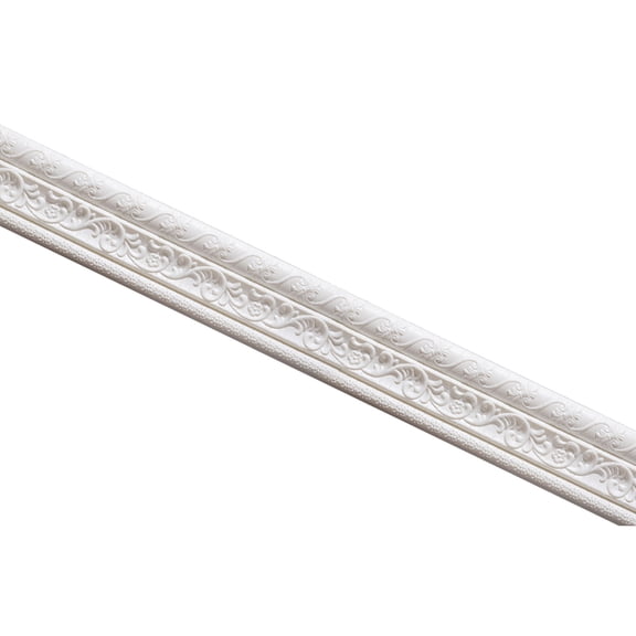 90"x 3" Self Adhesive Flexible Foam Molding Trim, 3D Sticky Decorative Wall Lines Wallpaper Border for Home, Office, Hotel DIY Decoration, White