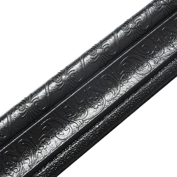 90"x 3" Self Adhesive Flexible Foam Molding Trim,Wallpaper Border, Baseboard, Peel and Stick Picture Frames, 3D Sticky Decorative Wall Waist Lines Wall Borders for Home Office Hotel DIY Decoration