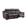 thumbnail image 1 of 90 x 41 x 41 in. Modern Brown Leather Reclining Sofa, 1 of 1